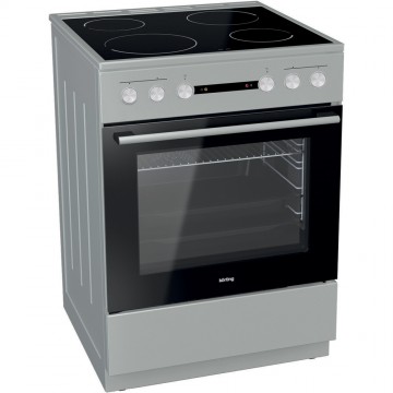 Korting KEC6A40XPG Κουζίνα 71lt με Κεραμικές Εστίες Π60εκ. Inox